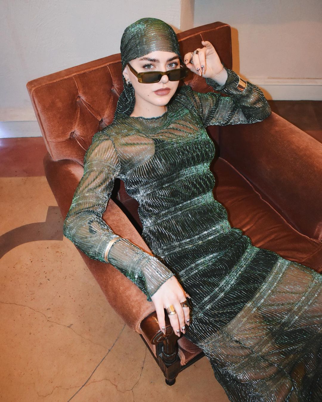 emerald green mesh dress Size:custom size In its captivating colour GT Brandy Melville Bodycon Dress Formal dress